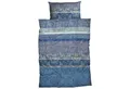 Produktbild: CASATEX Bettwäsche Barock Blau, Biber, 2 teilig, Ornamente, Streifen, Biber