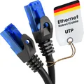 Produktbild: KabelDirekt – LAN Kabel, Netzwerkkabel & Ethernet Kabel – Maximale deutsche Glasfaser-Geschwindigkeit – 15m (Patchkabel/LAN-Kabel, Internet Kabel – Gigabit-LAN/Netzwerk, Router/Modem, RJ45 – schwarz)