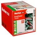 Produktbild: fischer DuoPower 10 x 80, Universaldübel, leistungsstarker 2-Komponenten-Dübel, Kunststoffdübel zur Befestigung in Beton, Ziegeln, Stein, Gipsbauplatten uvm., ohne Schrauben, 25 Stück