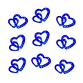 Produktbild: Oblique-Unique® 100 Stk Deko Doppel Herzen - Farbwahl (Konigblau Glitzereffekt)