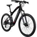 Produktbild: Zündapp Z898 E-Bike E Mountainbike 27,5 Zoll Pedelec 170 - 190 cm Hardtail MTB 10 Gang schwarz rot