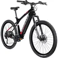 Produktbild: ZÜNDAPP Z898 E-Bike E Mountainbike 27,5 Zoll Pedelec 170-190 cm Hardtail MTB 10 Gang Elektro Fahräder Scheibenbremsen (schwarz/rot, 48 cm)