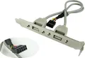 Produktbild: M30 USB2.0 Hub Kabel Adapter 9pin Buchse zu Slotblech 2x USB A Buchse Mainboard