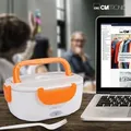 Produktbild: Clatronic Lb 3719 Elektrische Lunchbox Weiß Orange