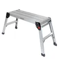 Produktbild: Germania Arbeitsplattform bis 150kg belastbar aus Aluminium - klappbar - 50 cm hoch - Plattform 76 x 30 cm - Faltbare Trittleiter