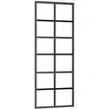 Produktbild: vidaXL Schiebetür ESG-Glas und Aluminium 76x205 cm Schwarz