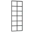 Produktbild: vidaXL Schiebetür Schiebetür ESG-Glas und Aluminium 76x205 cm Schwarz (1-St)