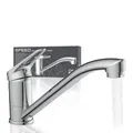Produktbild: EISL Spültischarmatur SPEED, 360° schwenkbarer Wasserhahn Küche, ideale Küchenarmatur für Doppelspülbecken, Einhebelmischer Chrom, NI182SCR