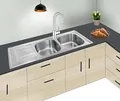 Produktbild: Omeere,116x50x18cm, große Küchenspüle, Edelstahl 304 Materialdicke 0,8 mm,Spülbecken,Spüle, Einbauspüle,eckig 2 Becken, (Ablagefläche links)