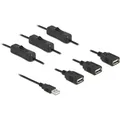 Produktbild: Delock Kabel USB Typ-A Stecker zu 3 x USB Typ-A Buchse mit Schalter 1 m (1 m, 10 W) (86804)