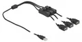 Produktbild: Delock Kabel USB Typ-A Stecker zu 3 x USB Typ-A Buchse mit Schalter 1 m