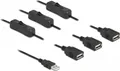 Produktbild: Delock - Netz-Splitter - USB (M) bis USB (W) 2 A - 1,0m - Schwarz (86804)