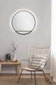 Produktbild: Talos LED-Lichtspiegel, rund, mit indirekter LED Beleuchtung in schwarz matt Ø 80 cm