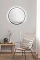 Produktbild: LED-Lichtspiegel TALOS, schwarz (schwarz matt), Ø:60cm, Spiegel, LED-Lichtspiegel, rund, mit indirekter LED Beleuchtung in schwarz matt Ø 80 cm