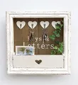 Produktbild: DanDiBo Wandorganizer Vintage Schlüsselbrett Holz mit Ablage 93857 Weiß 40cm Schlüsselboard Briefablage Schlüsselkasten Shabby Chic Memoboard