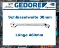 Produktbild: Ringmaulschlüssel 1 B SW 38 mm Länge 460 mm Form B CV-Stahl GEDORE # 6003500