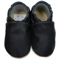 Produktbild: HOBEA-Germany Krabbelschuhe schwarz 16/17 (0 - 6 Monate) Krabbelsohle Krabbelschuh handgefertigt in der EU schwarz 16-17 EU