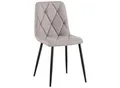 Produktbild: CLP Esszimmerstuhl gepolstert Clairton, Küchenstuhl mit gestepptem Bezug, mit schwarzem Metallgestell, bis 150 kg belastbar