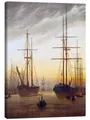 Produktbild: Posterlounge Wandbild Ansicht eines Hafens, Caspar David Friedrich, erhältlich als Poster, Leinwandbild, Wandsticker oder Acrylglasbild