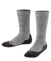 Produktbild: FALKE Unisex Kinder Socken Active Warm K So Wolle Funktionsmaterial dick atmungsaktiv einfarbig 1 Paar, Grau Mid Grey Melange 3530, 23-26