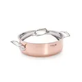 Produktbild: de Buyer - Niederer Bratentopf aus Kupfer mit Deckel aus Edelstahl PRIMA MATERA - 28 cm - 6241.28, Kupferbraun