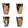 Produktbild: CREAFLOR HOME 4er Set Gustav Klimt Becher, Tassen ALLE Motive für 450ml Goebel Porzellan