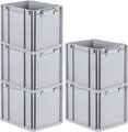 Produktbild: SparSet 5x Eurobox NextGen Economy | Griffe geschlossen |HxBxT 32x30x40cm | 30 Liter | Eurobehälter, Transportbox, Transportbehälter, Stapelbehälter