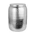 Produktbild: Riess Ambiente Handgefertigter Beistelltisch Orient Storage 48cm Silber Hammerschlag Design mit Stauraum Wohnzimmertisch Tisch