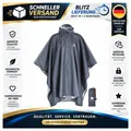 Produktbild: Regenponcho Atmungsaktiv ANYOO Einheitsgröße Grau 300g Unisex (69)