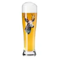 Produktbild: RITZENHOFF 3481013 Weizenbierglas 500 ml Serie Brauchzeit - Tier Motiv Hirsch, Digitaldruck mehrfarbig - Made in Germany
