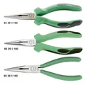 Produktbild: Stahlwille 6529 Flachrundzangen mit Schneide 160 mm, verchromt, Weichzonengriffe 65295160