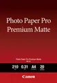 Produktbild: Canon Photo Paper Pro Premium Matte PM-101 8657B005 Fotopapier DIN A4 210 g/m² 20 Blatt Matt