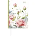 Produktbild: Alpha Edition - Buchkalender Style Roses A5 2026 – Büro- & Cheftimer A5 (ca. 15×21 cm) 1 Tag/Seite mit robustem Hardcover, Zeiteinteilung & vielen Zusatzinfos – elegantes Rosenmotiv