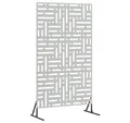 Produktbild: vidaXL Gartenzaun Sichtschutz 100 x 50 x 180 cm Verzinkter Stahl Silber, (1-St)