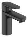 Produktbild: Hansgrohe Vernis Blend Einhebel-Waschtischmischer 100 CoolStart mit Zugstangen-Ablaufgarnitur Ausladung 108 mm - Mattschwarz - 71585670