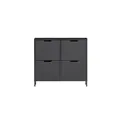 Produktbild: SoBuy Schuhschrank mit 4 Schubladen Schwarz 100x47x91cm Modern
