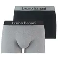 Produktbild: Bruno Banani 2P Flowing Shorts Schwarz/Grau Baumwolle Small Herren