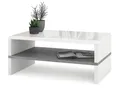 Produktbild: Mazzoni Couchtisch Design Rock Tisch Weiß Hochglanz / Beton Wohnzimmertisch 100x60x43cm