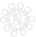 Produktbild: 12 Stück Transparent Silikonknopfring Schnuller Halter Clip Adapter für Baby ...