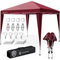 Produktbild: DeubaXXL DE Faltpavillon Capri - Popup Weinrot 3x3m UV-Schutz 50+ wasserdicht 100387