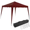 Produktbild: CASARIA® Pavillon Capri 3x3m Pop-Up UV-Schutz 50+ Wasserdicht Winterfest mit Tasche Faltbar Stabil Camping Garten Faltpavillon Partyzelt Rot