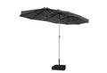 Produktbild: Sekey Sonnenschirm 400 x 220 cm Doppel Sonnenschirm mit Ständer Doppelsonnenschirm Garten, LxB: 400x220 cm, Doppelsonnenschirm mit 50 kg Standfuß, UV 50+, wasserdicht, belüftet