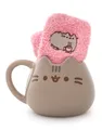 Produktbild: Pusheen Braun 3D Face Becher und Socke Geschenkset Frauen