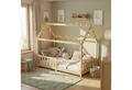 Produktbild: ecoMI Kinderbett Hausbett, Rausfallschutz, Lattenrost, 90x200 & 80x160, Weiß & Natur, Hausbett, Rausfallschutz, Lattenrost, 90x200 & 80x160, Weiß & Natur