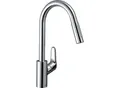 Produktbild: hansgrohe Focus M41-240 Küchenarmatur 31815000 chrom, schwenkbarer Auslauf, herausziehbare Brause