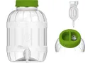 Produktbild: 5L Gärballon Kunststoff (PET) Gäreimer Gärbehälter Weinballon + Gärröhrchen + Gummistopfen Gäraufsatz, für Wein, Bier, Maische Fass Getränkespender mit Zapfhahn