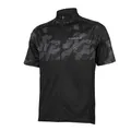 Produktbild: Endura Herren Hummvee Ray Kurzarm-Fahrradtrikot II | Schnell feuchtigkeitsableitend | Recyceltes Material | Rückentaschen Trikot, Schwarz, 3XL