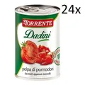 Produktbild: 24x La Torrente Polpa Pomodori Dadini Tomatenmark Tomaten sauce aus Italien 400g