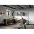 Produktbild: Eckküche Turin mit Geräten ca. 240x240 cm Grau/Eiche
