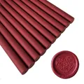 Produktbild: 10 Stück Siegelwachsstäbe für Wachssiegel Stempel, AMTOL Siegellack Wachs Sticks für Klebe Pistole,ideal für Hochzeits Einladungen, Geschenk Verpackung,Karten Umschläge (Neuer Wein Rot)